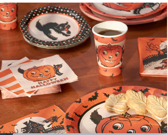 Vintage Style Halloween Paper Cups - 12 oz (Set of 8)