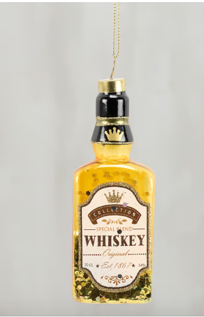Glass Whiskey Bottle Ornament