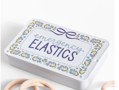 Emergency Elastics Travel Tin with 20 Hair Ties