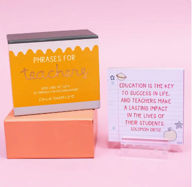 Phrases For Teachers Encouraging Desk Card Set