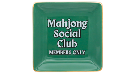 Mahjong Social Club Square Trinket Tray