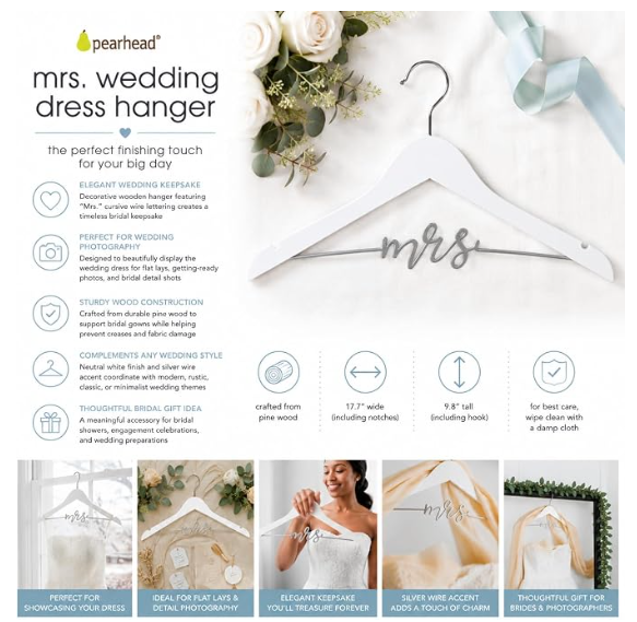 Mrs. Wedding Dress Hanger