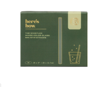 THE WHISTLER STRAW SET - COLORED GLASS, SET OF 6