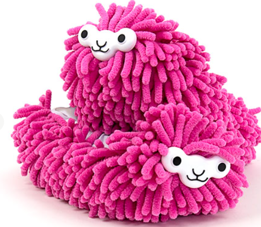 LLAMA CLEANING SLIPPERS NOVELTY