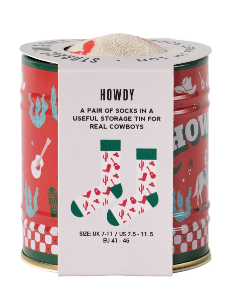 Socks in a Can HOWDY