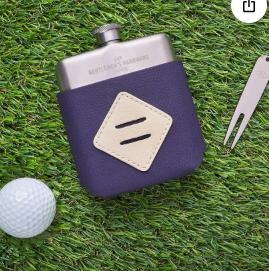 Golfer's Hip Flask & Divot Tool Set