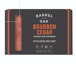 Exfoliating Soap Bar - Bourbon Cedar 6 oz