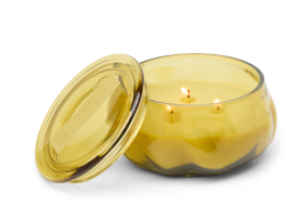BASALT YELLOW 10 OZ GLASS W/ LID-TOBACCO PATCHOULI