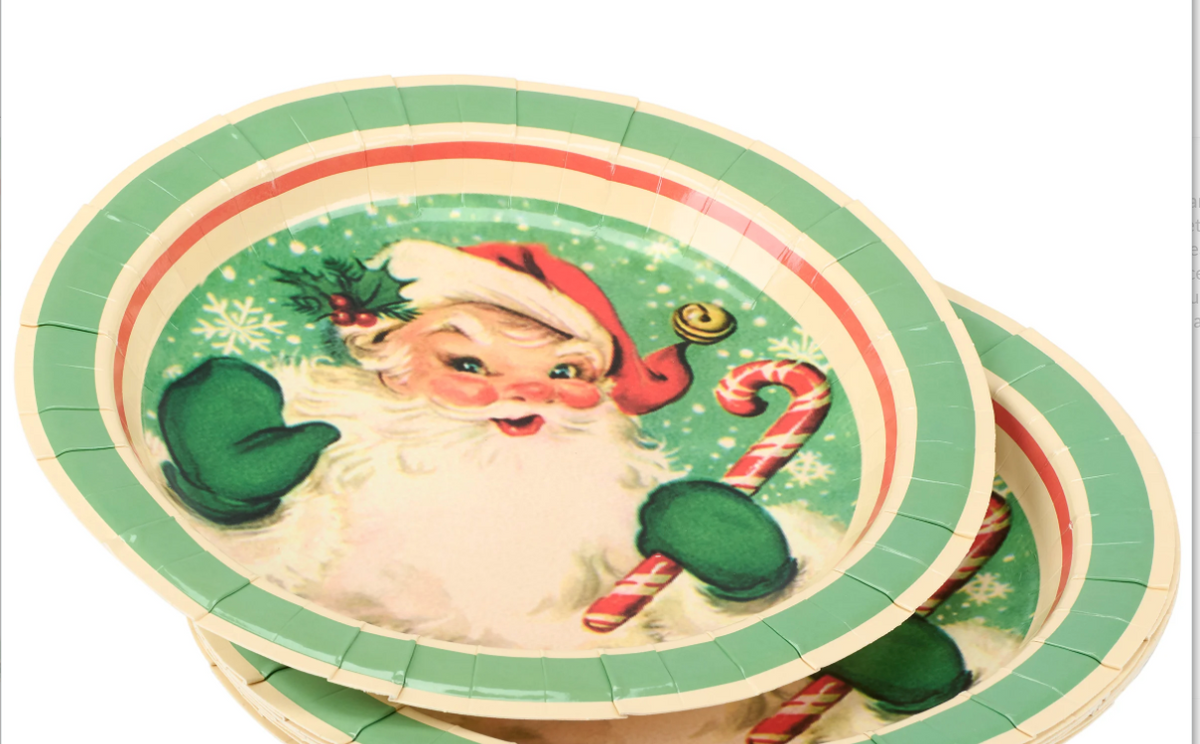 Retro Santa Plate Large