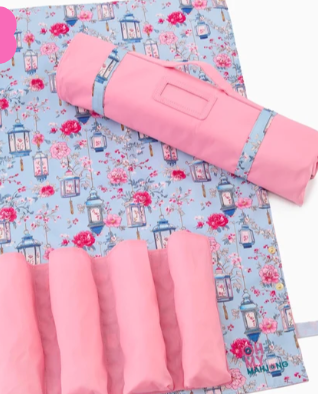 Pink Floral Rack Storage Bag