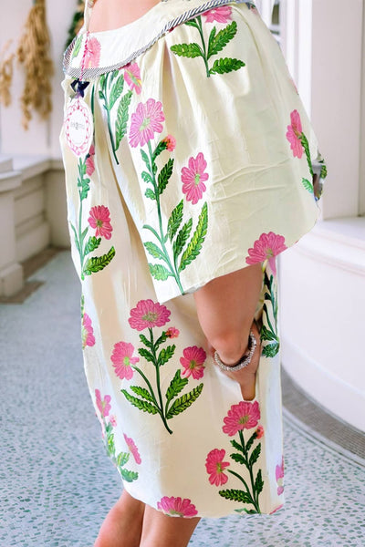 Fancy Floral Mini Dress