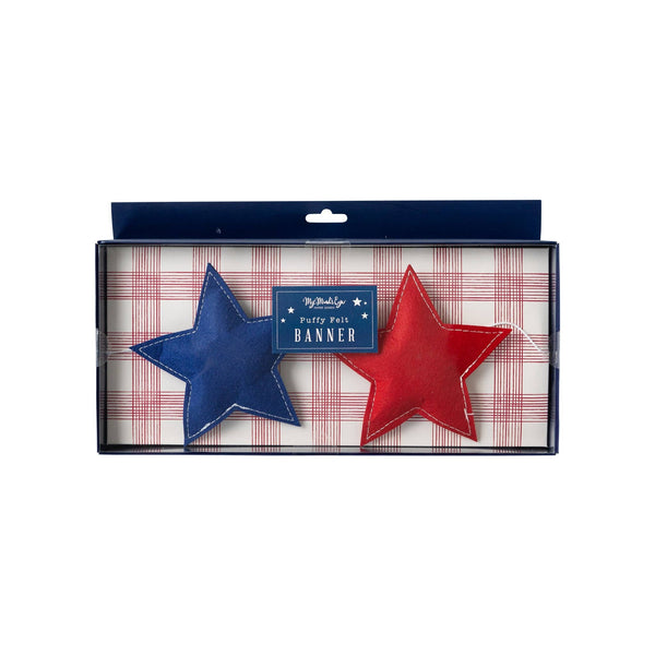 Puffy Star Felt Banner