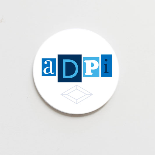 Alpha Delta Pi Collage Greek Button - 2.25 inch