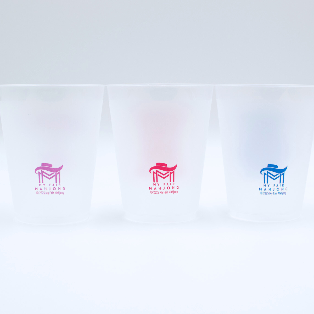 Mahjong Frosted Cups  |  10 Different Designs in Every Pack
