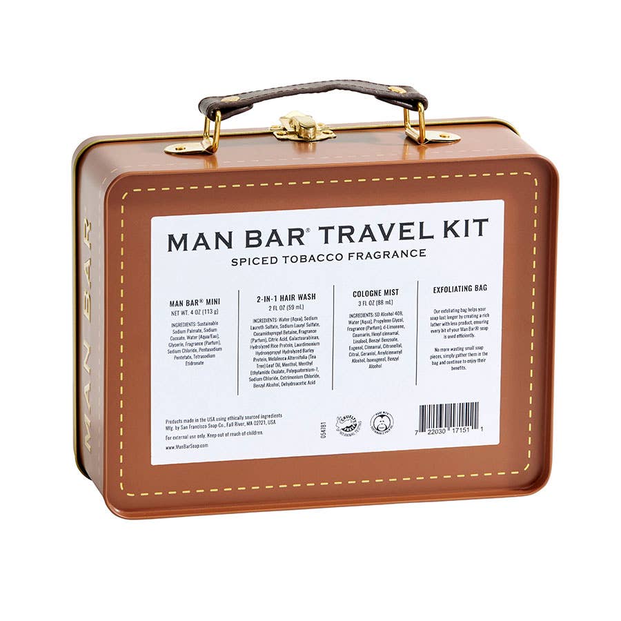 Man Bar Travel Tin Kit- Spiced Tobacco