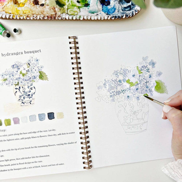 Bouquets watercolor workbook