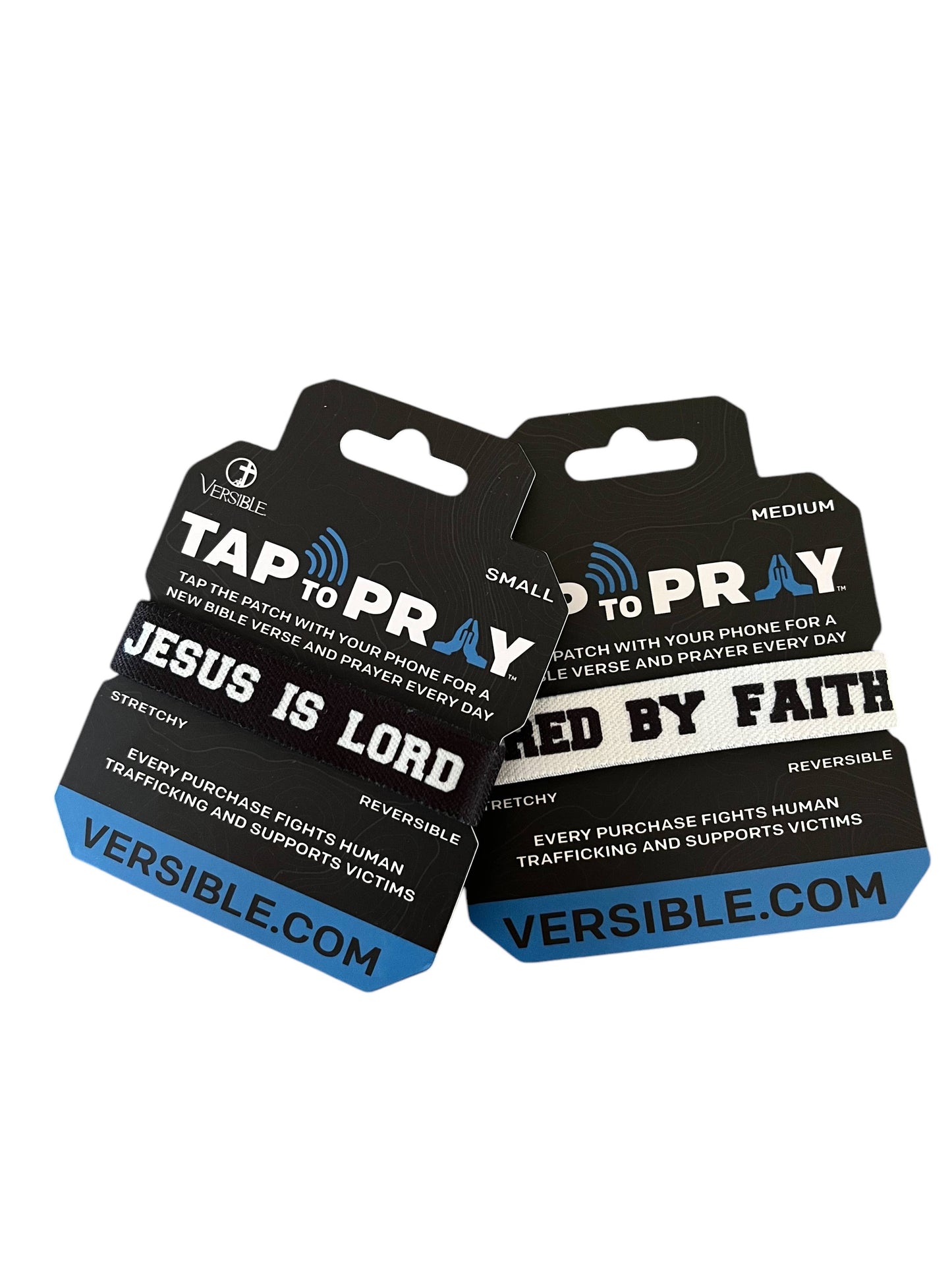 Tap To Pray™ Wristbands - / Jesus is Lord / Powered by Faith