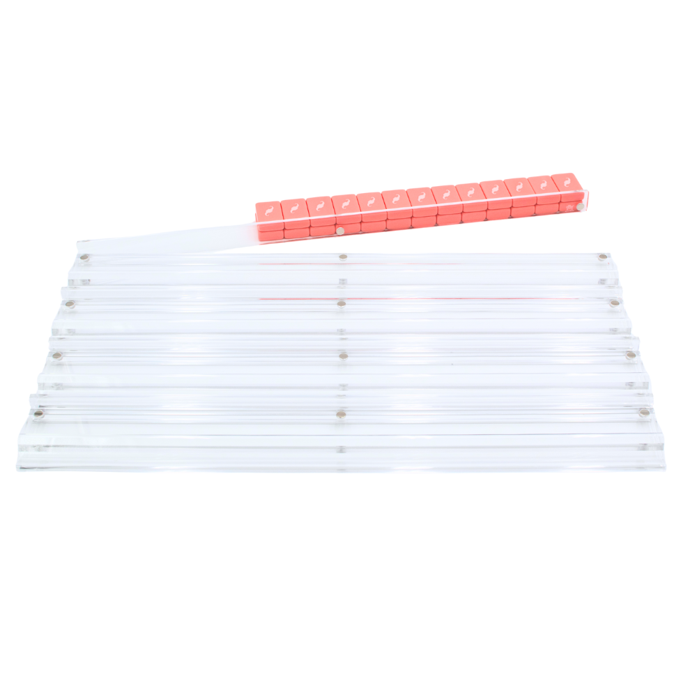 4 Racks + 4 Pushers: Transparent Crack Bam Dot| Premium Acrylic |