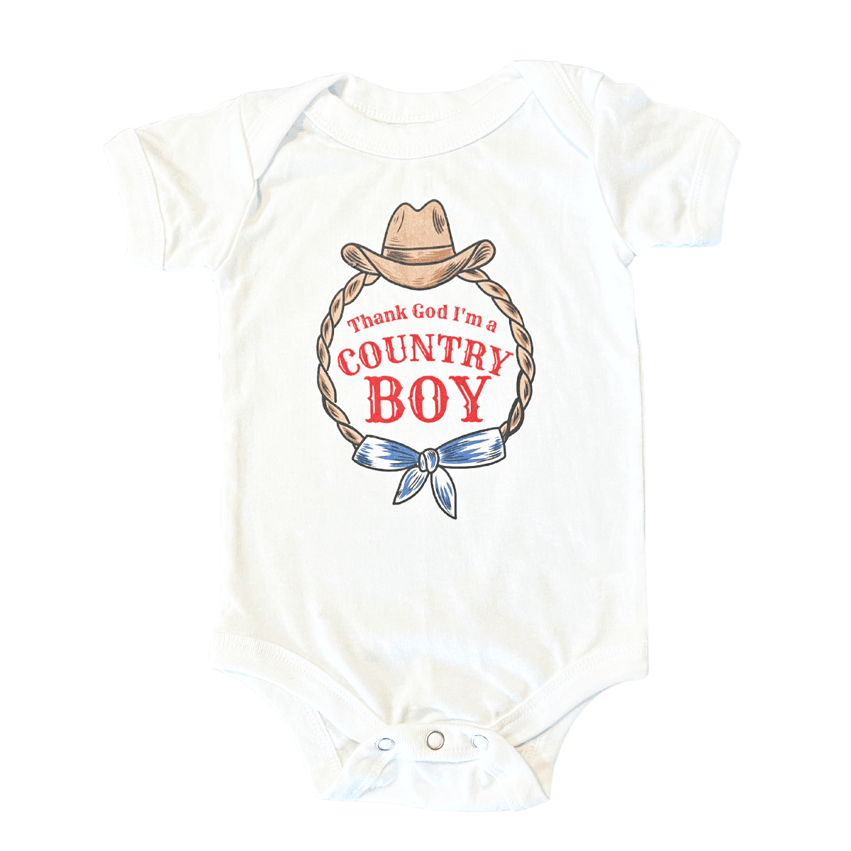 Country Boy Onesie: 6-12M