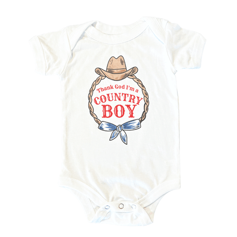 Country Boy Onesie: 6-12M