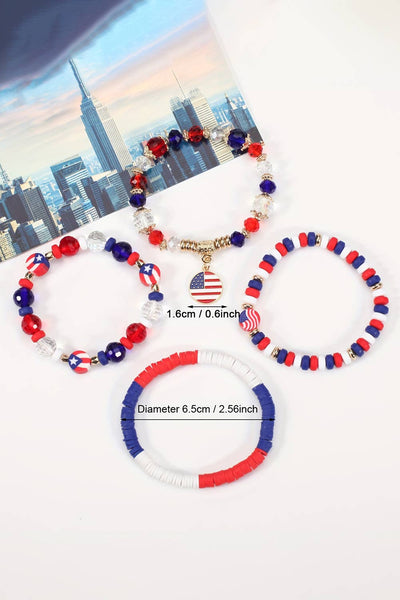 Flag Day Beaded Multilayered Bracelet