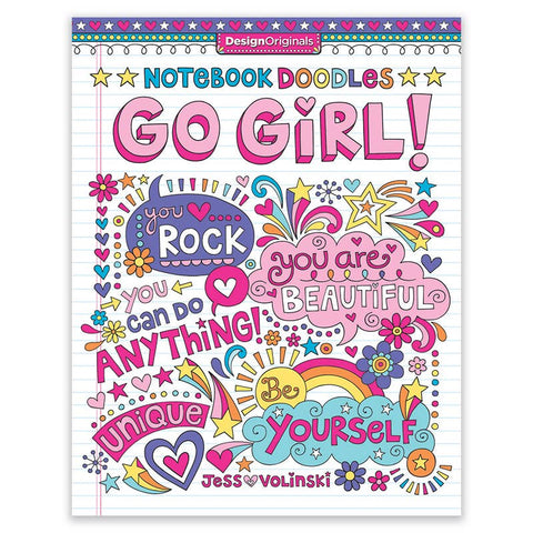 Notebook Doodles Go Girl! Coloring Book