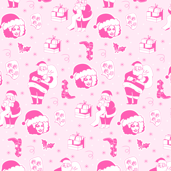 Dolly Y'all Christmas Wrapping Paper - Single Sheet