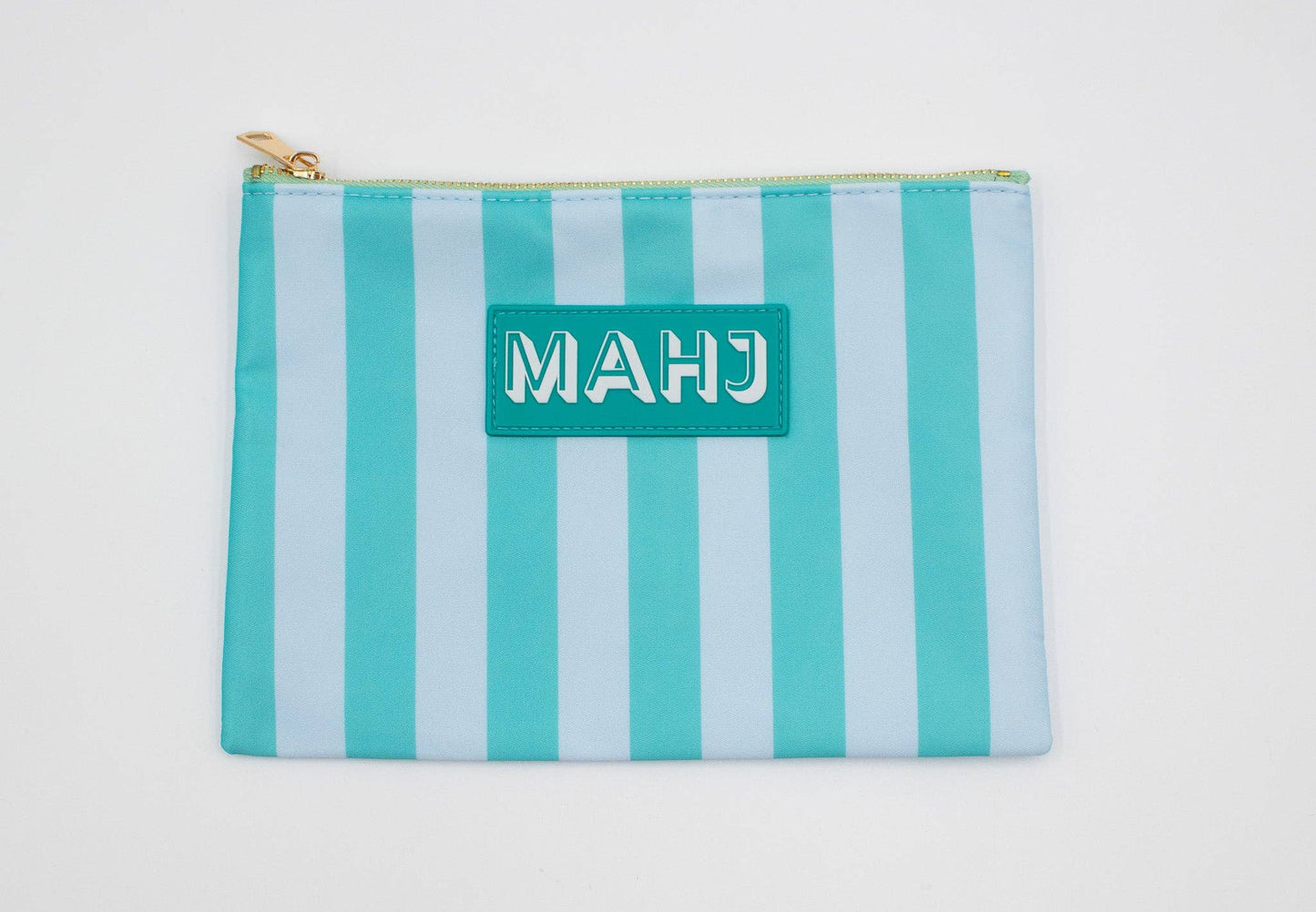 Premium Mahjong Card & Accessory Bag: Stripes- Pink & Red Card & Accessory Bag