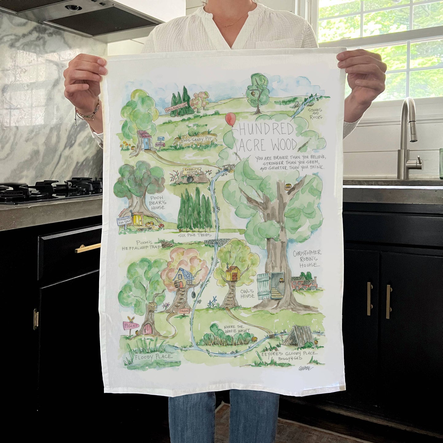 Pooh's Hundred Acre Wood Tea Towel