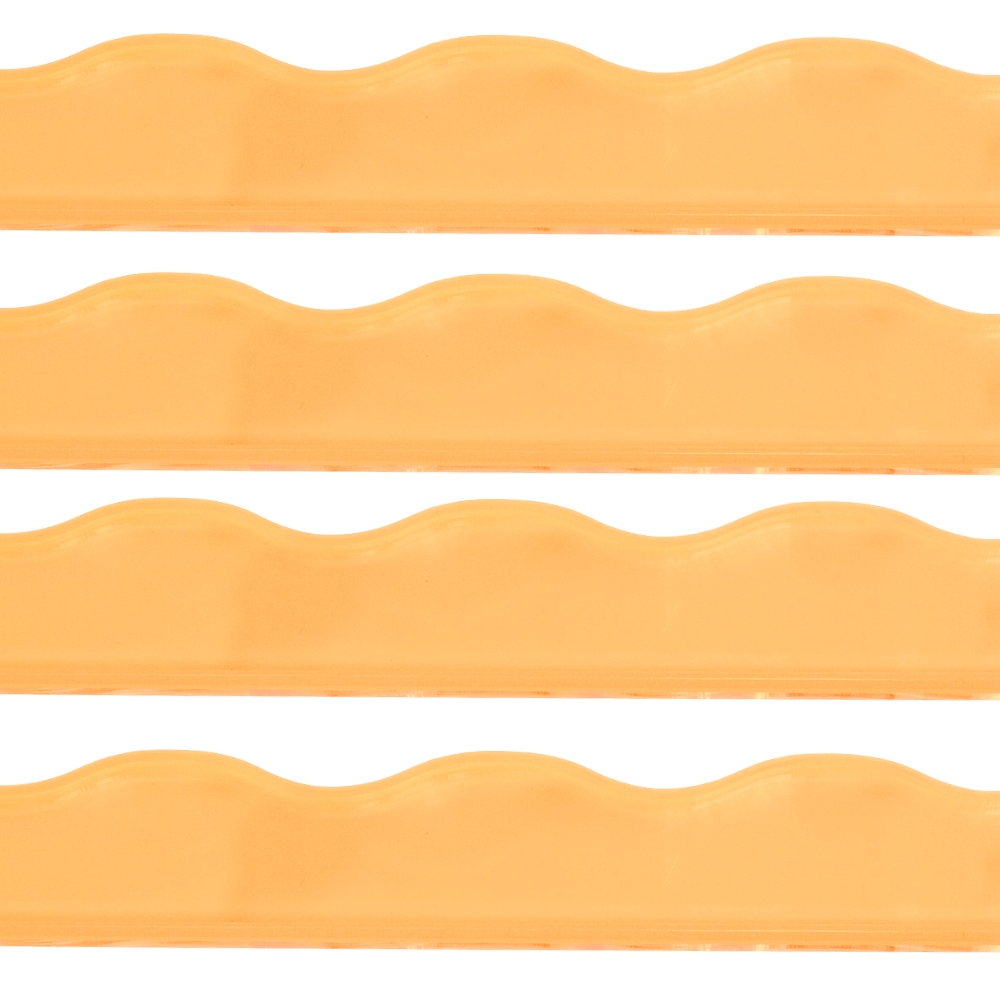 Set of 4: Transparent-Wavy-Bright Apricot Mahjong Pushers
