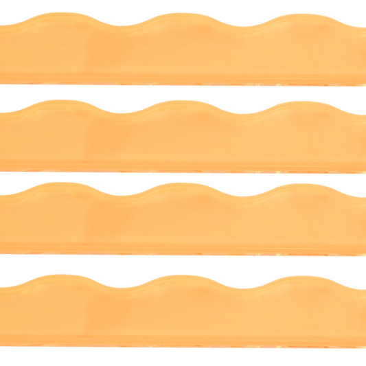 Set of 4: Transparent-Wavy-Bright Apricot Mahjong Pushers