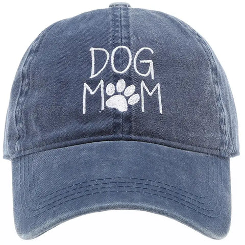 DOG MOM Embroidered Corduroy Baseball Cap