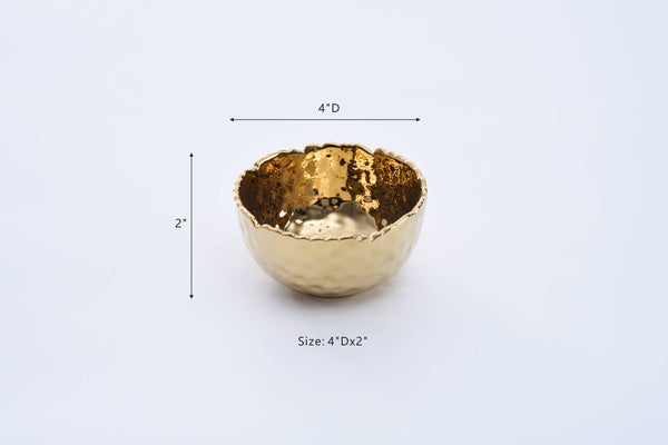 Small Gold Snack Bowl
