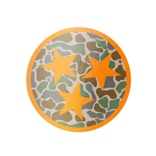 Camo Tri Star Sticker