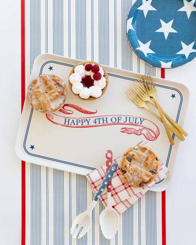 Happy 4th of July Reusable Bamboo Serving Tray