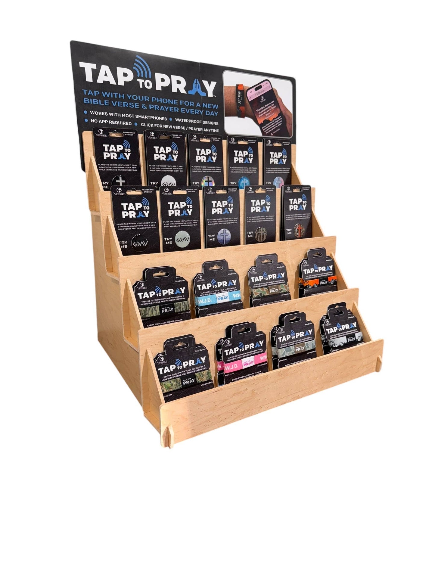 Tap To Pray™ Wristbands - / Jesus is Lord / Powered by Faith