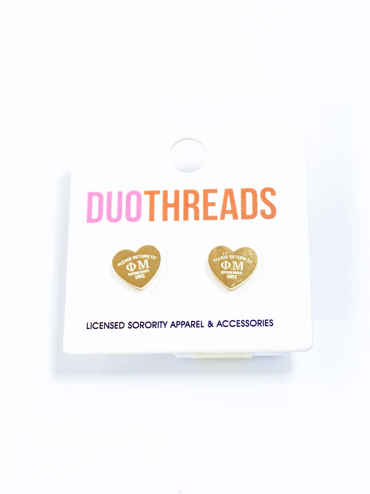 CHI Omega Sorority Heart Earrings: