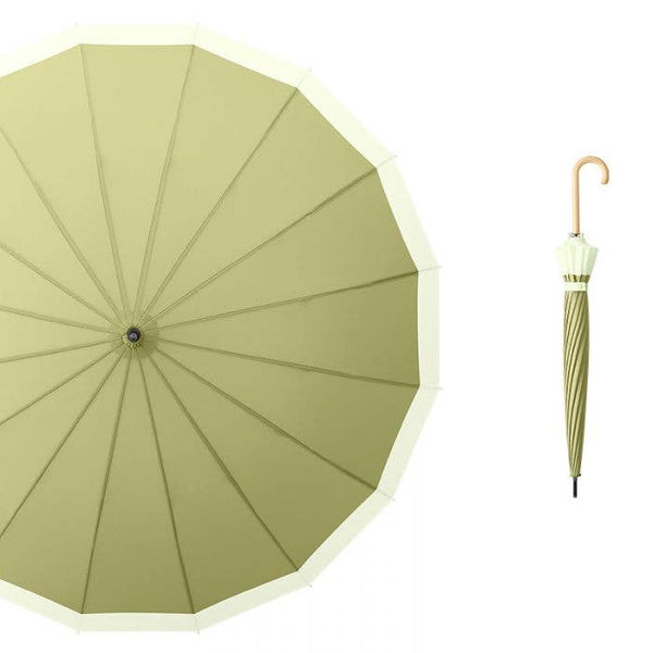 Two Tones Pastel Colour Umbrella with curve handle