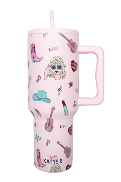 Music Girl Eras Icons Wholesale 38 Oz Tumbler: Light Pink
