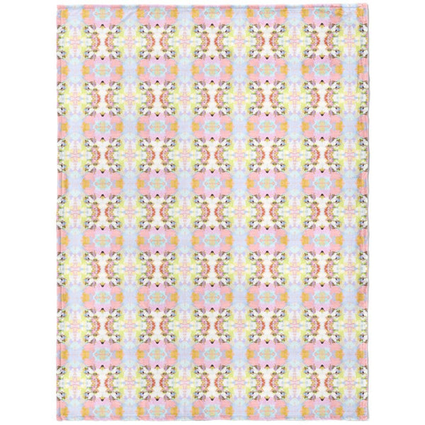 Laura Park Brooks Avenue Pink Fleece Blanket