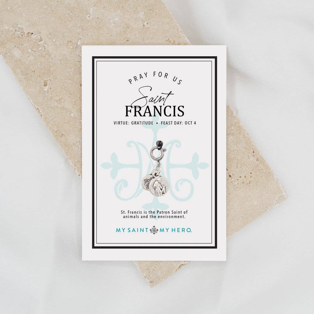 St. Francis Charm - Small, Silver