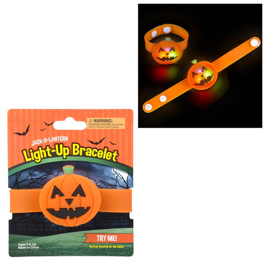 LIGHT-UP JACK-O-LANTERN SNAP BRACELET