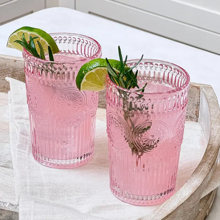 Vintage Textured  Drinking Glasses