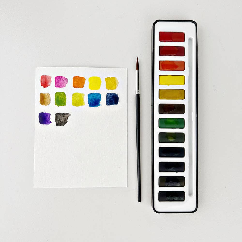 Black Case Watercolor paint set