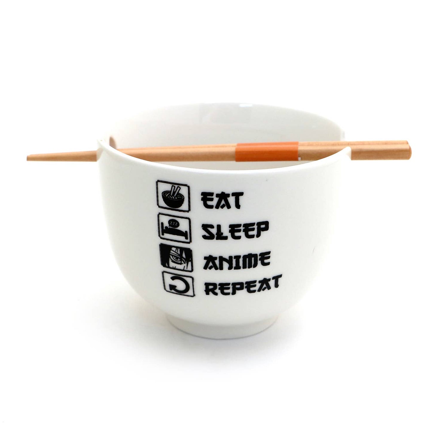 Eat Sleep Anime Noodle Chopstick Bowl