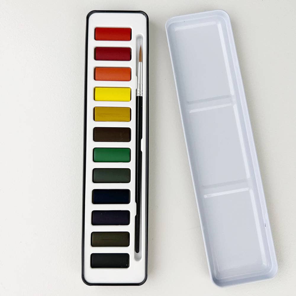 Black Case Watercolor paint set