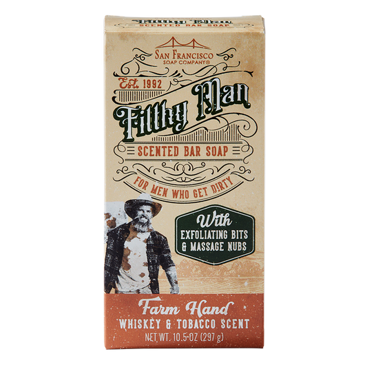 Filthy Man 10.5 oz Bar Soap- Whiskey & Tobacco Scent