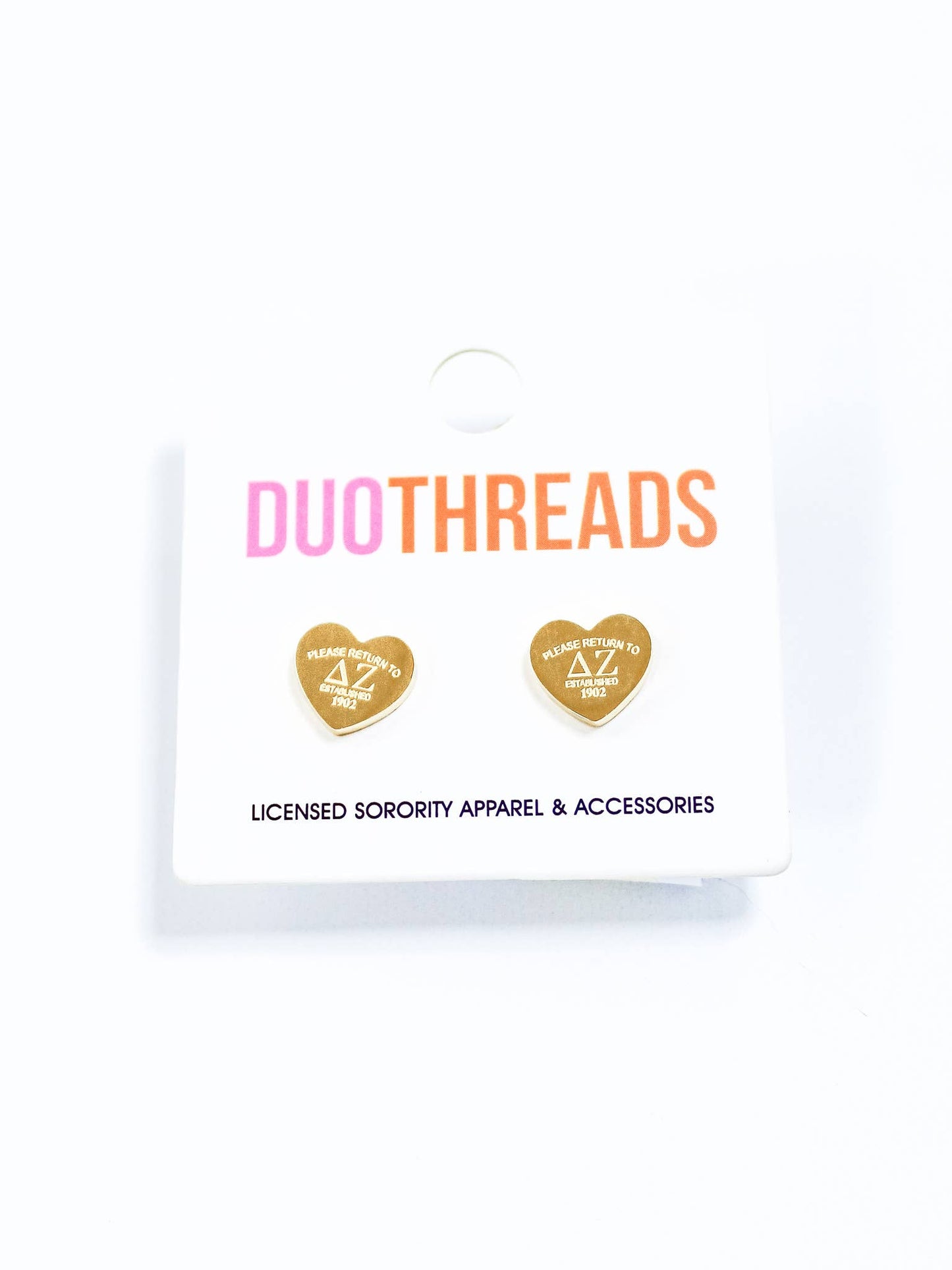 CHI Omega Sorority Heart Earrings:
