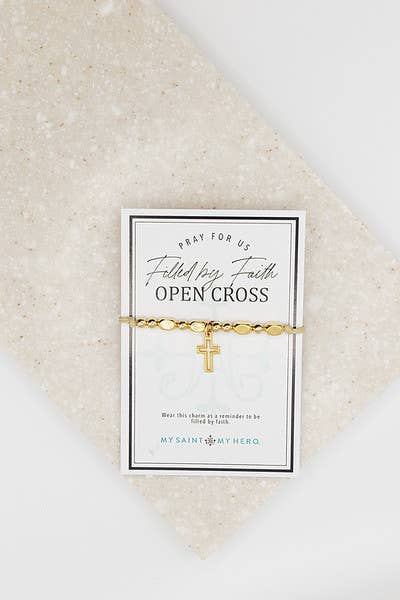 The Little Saints - Open Cross - Gold