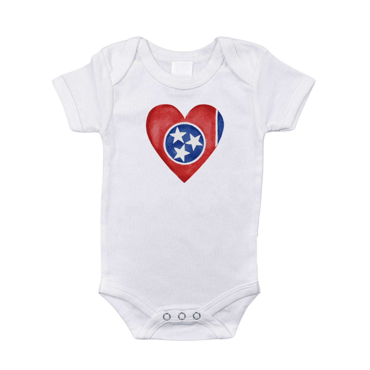 Tennessee Heart Baby Onesie: 3-6M